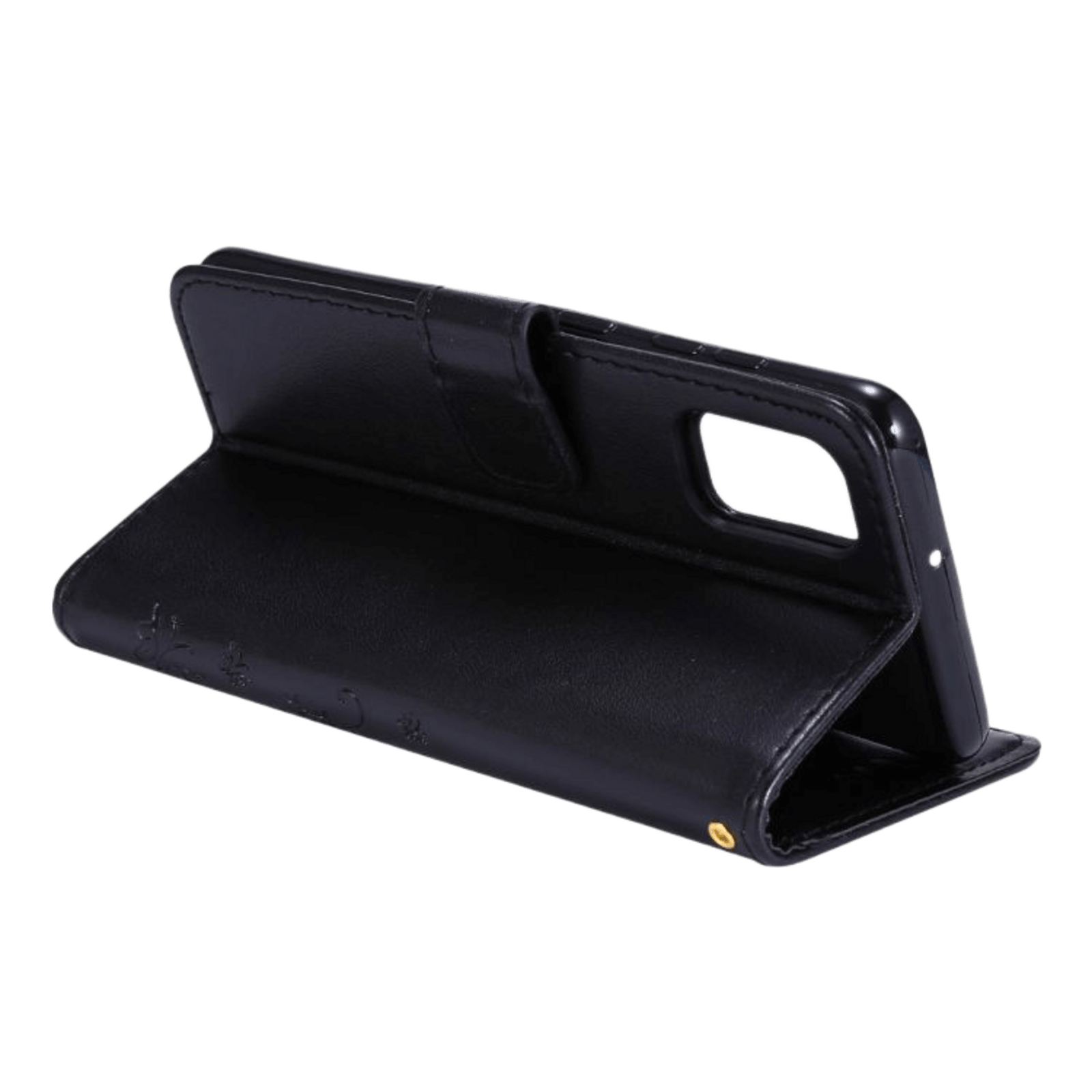 Mocaa Samsung Galaxy A41 Booklet Hoesje Zwart