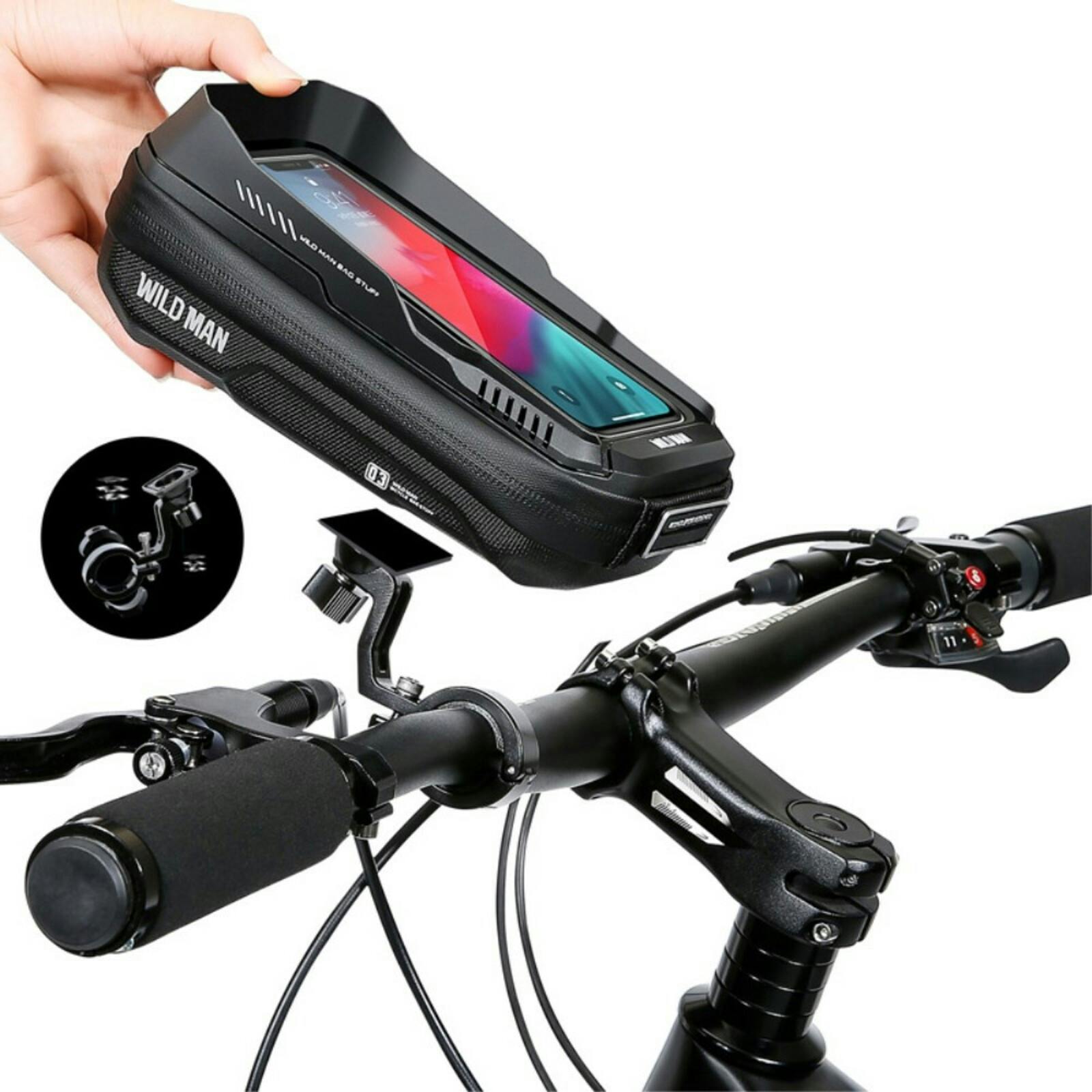 Wild Man XT3S Waterproof Telefoonhouder Fiets Zwart