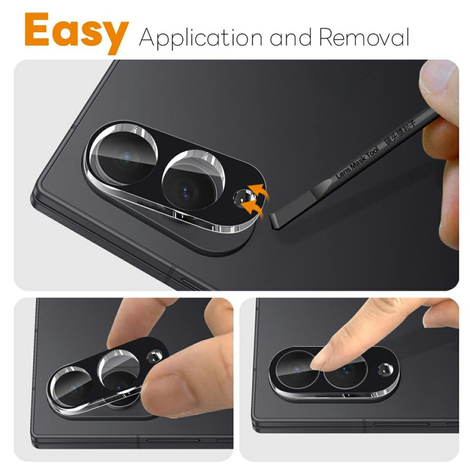 Northjo Samsung Galaxy Z Fold8 Camera Protector Zwart
