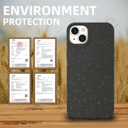 Mocaa Apple iPhone 15 Eco-Friendly 100% Biodegradable Hoesje Zwart