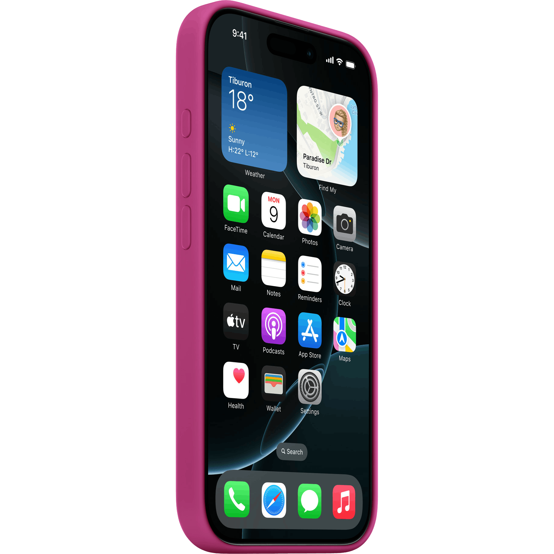 Apple iPhone 16 Pro Siliconen MagSafe Hoesje Roze