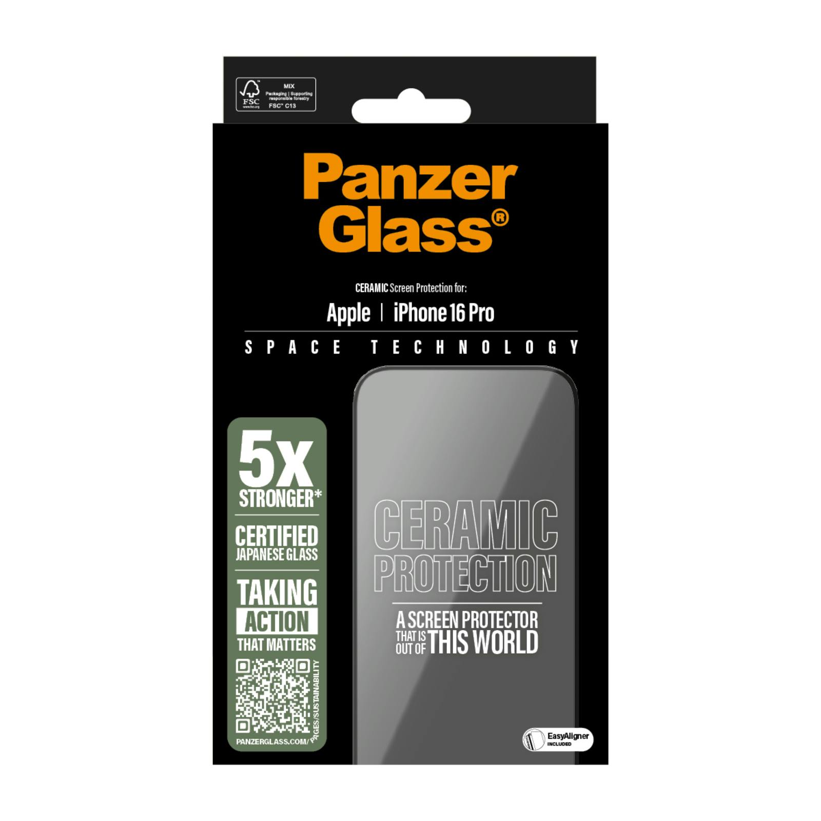 PanzerGlass iPhone 16 Pro Ceramic Screenprotector