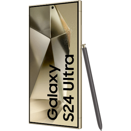 Samsung Galaxy S24 Ultra Titanium Yellow - Aanzicht vanaf rechts