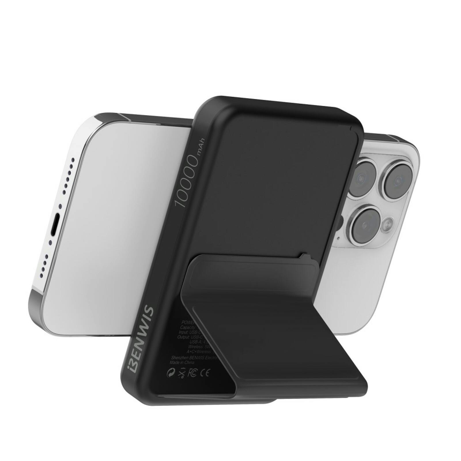 Benwis Slick 22.5W 10.000mAh MagSafe Powerbank Zwart 10.000 mAh