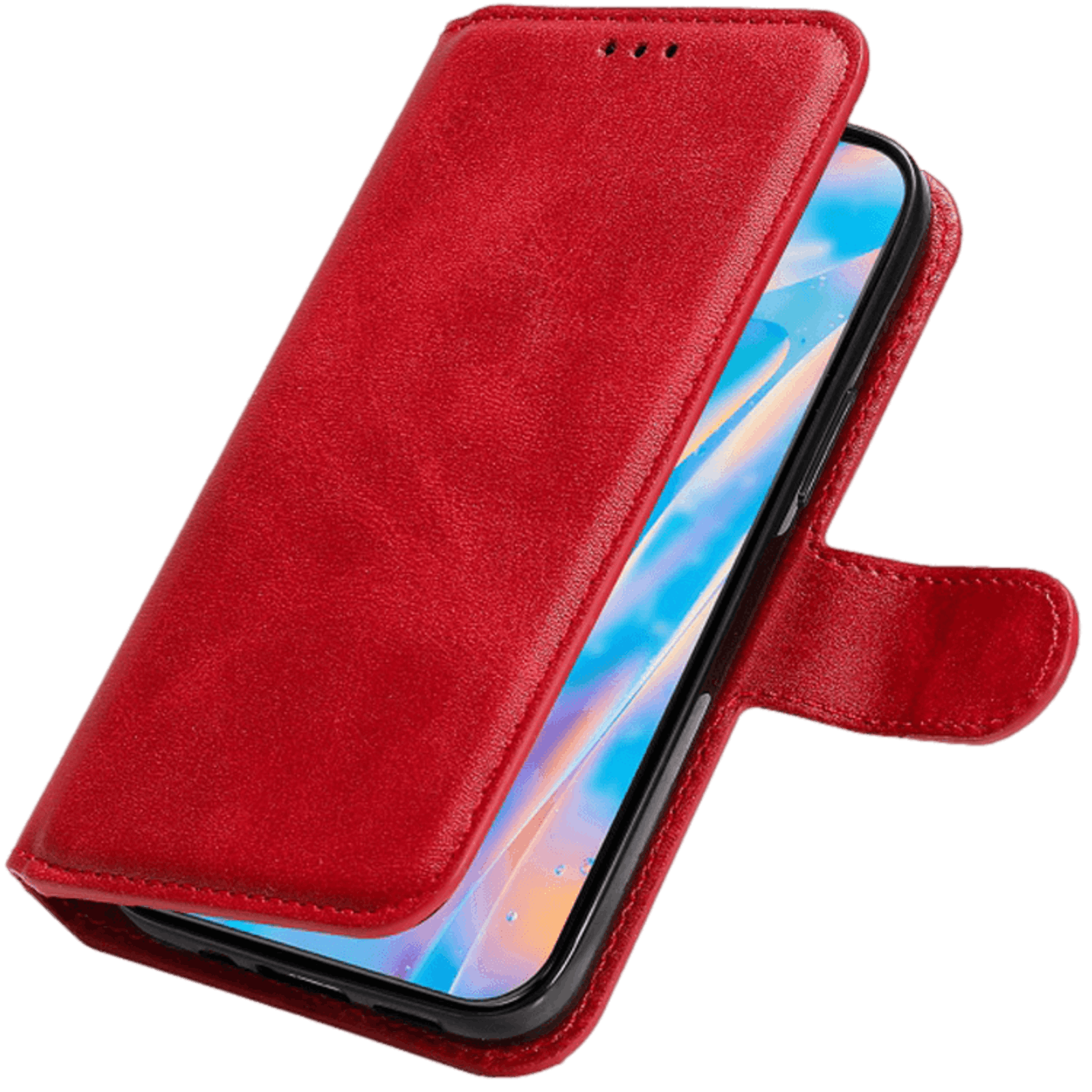 Mocaa iPhone 12 Mini Slim-Fit Bookcase Hoesje Rood