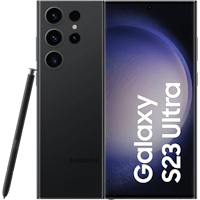 Samsung Galaxy S23 Ultra 5G Phantom Black - Voorkant & achterkant met abonnement