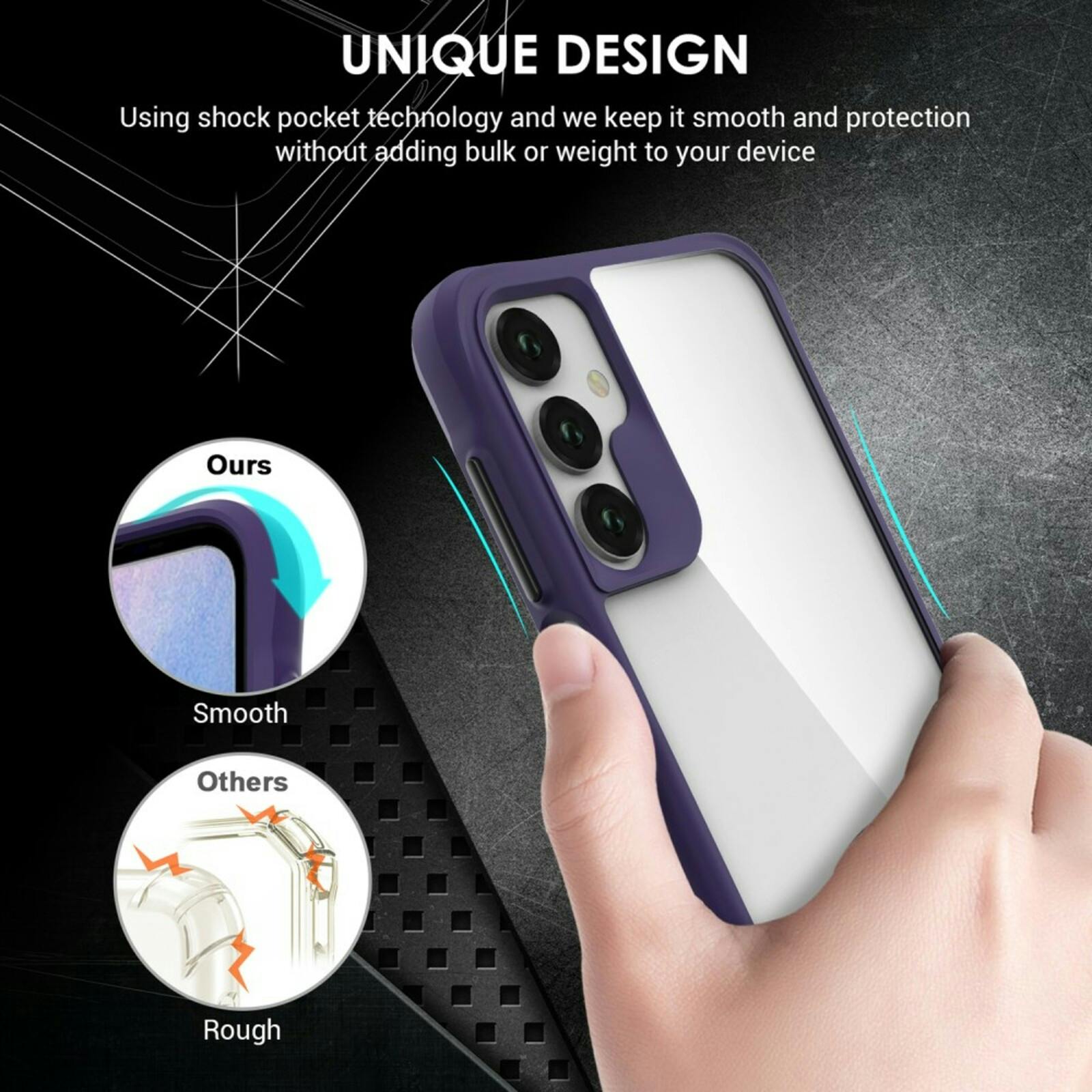 CaseBody Samsung A15 Combat X Beschermhoesje Paars