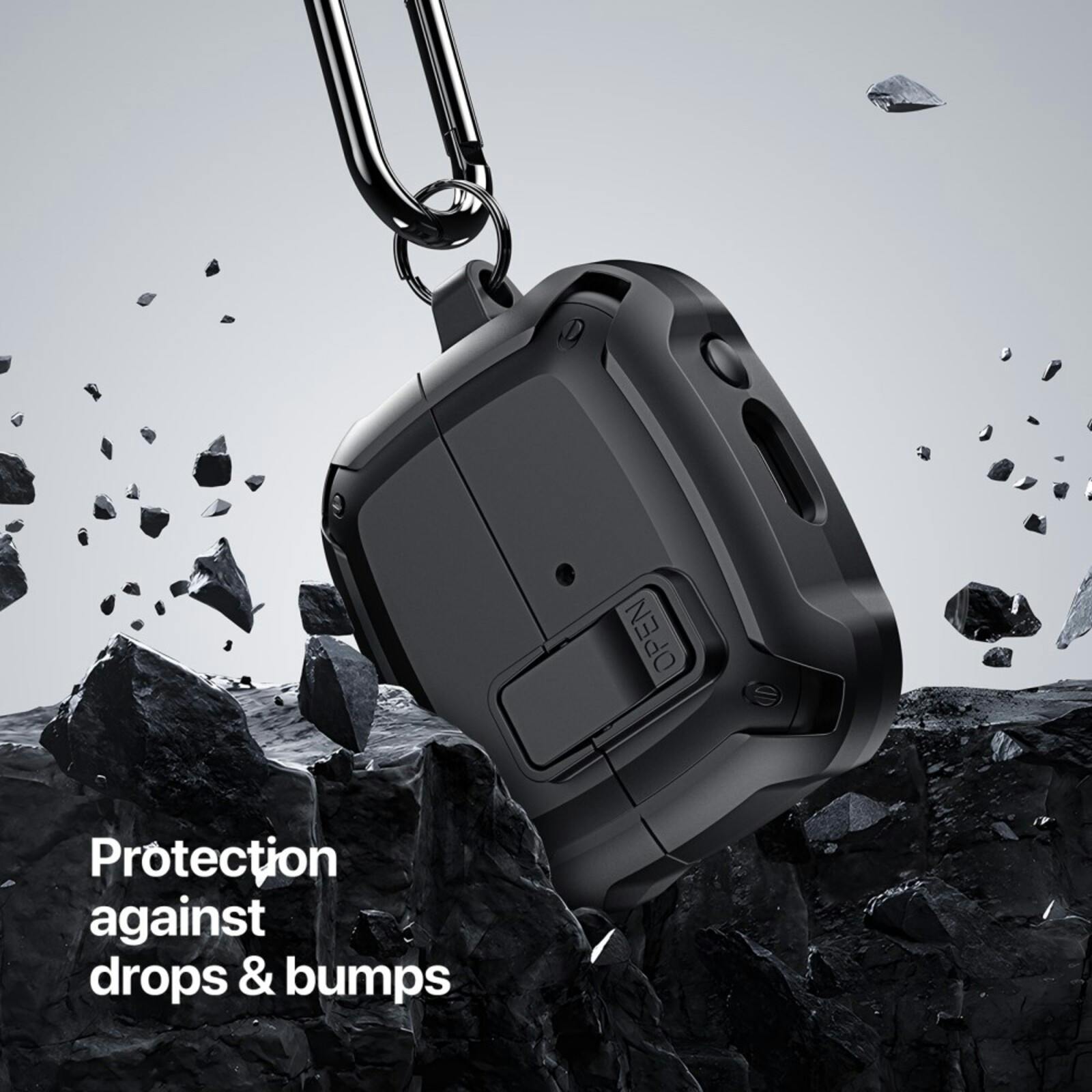 DUX DUCIS Samsung Galaxy Buds3 (Pro) SECH Series Hoesje met Haak Zwart