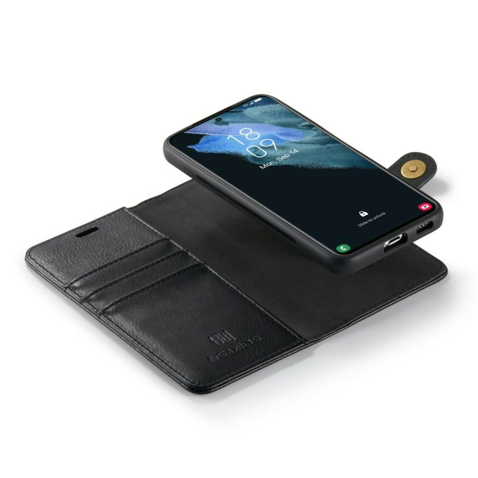 DG.MING Samsung S23 Lederen 2-in-1 Wallet Hoesje Zwart