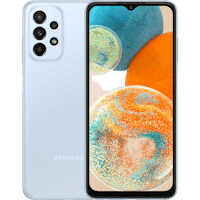 Samsung Galaxy A23 5G Awesome Blue - Voorkant & achterkant