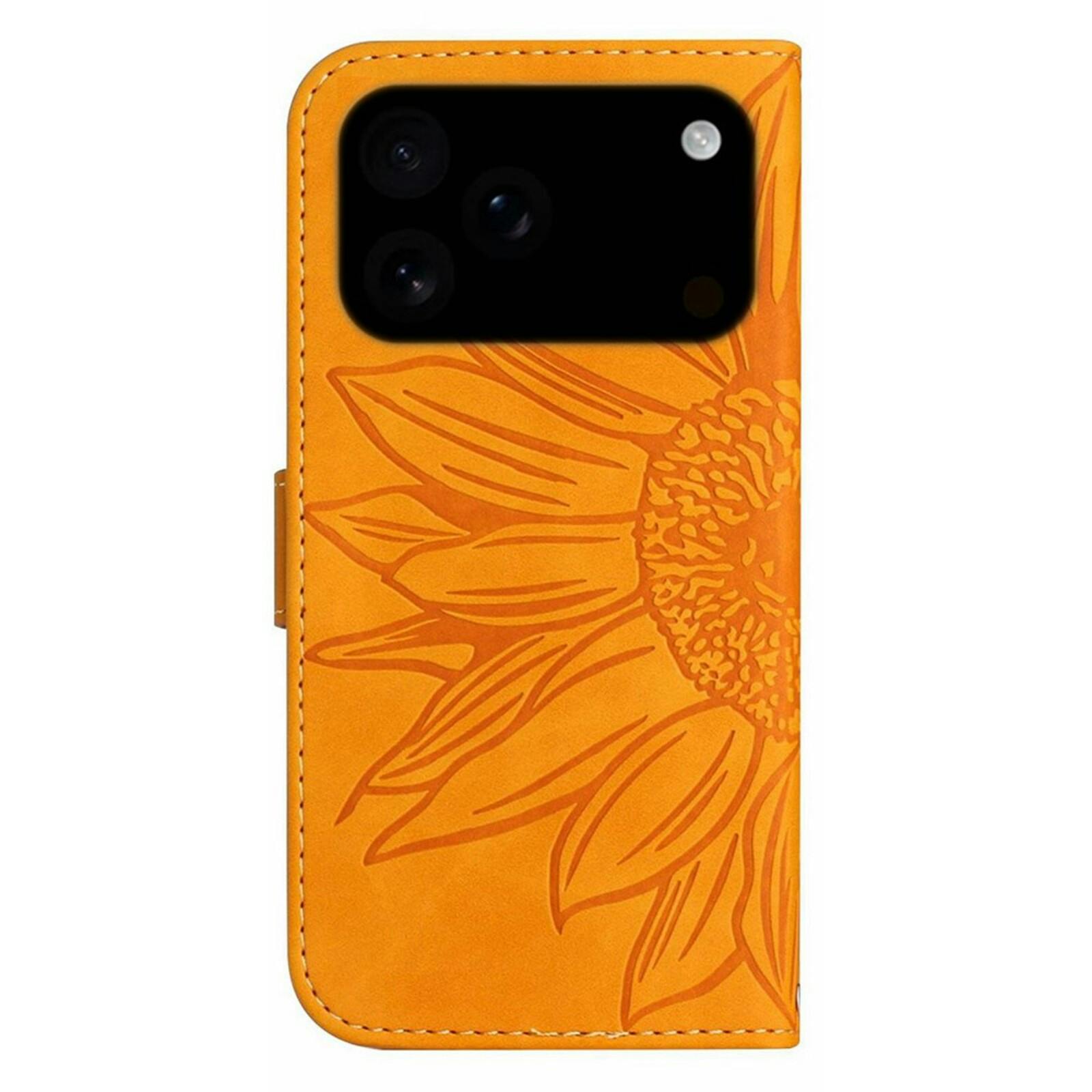 Mocaa Apple iPhone 17 Pro Sunflower Bookcase met Koord Geel