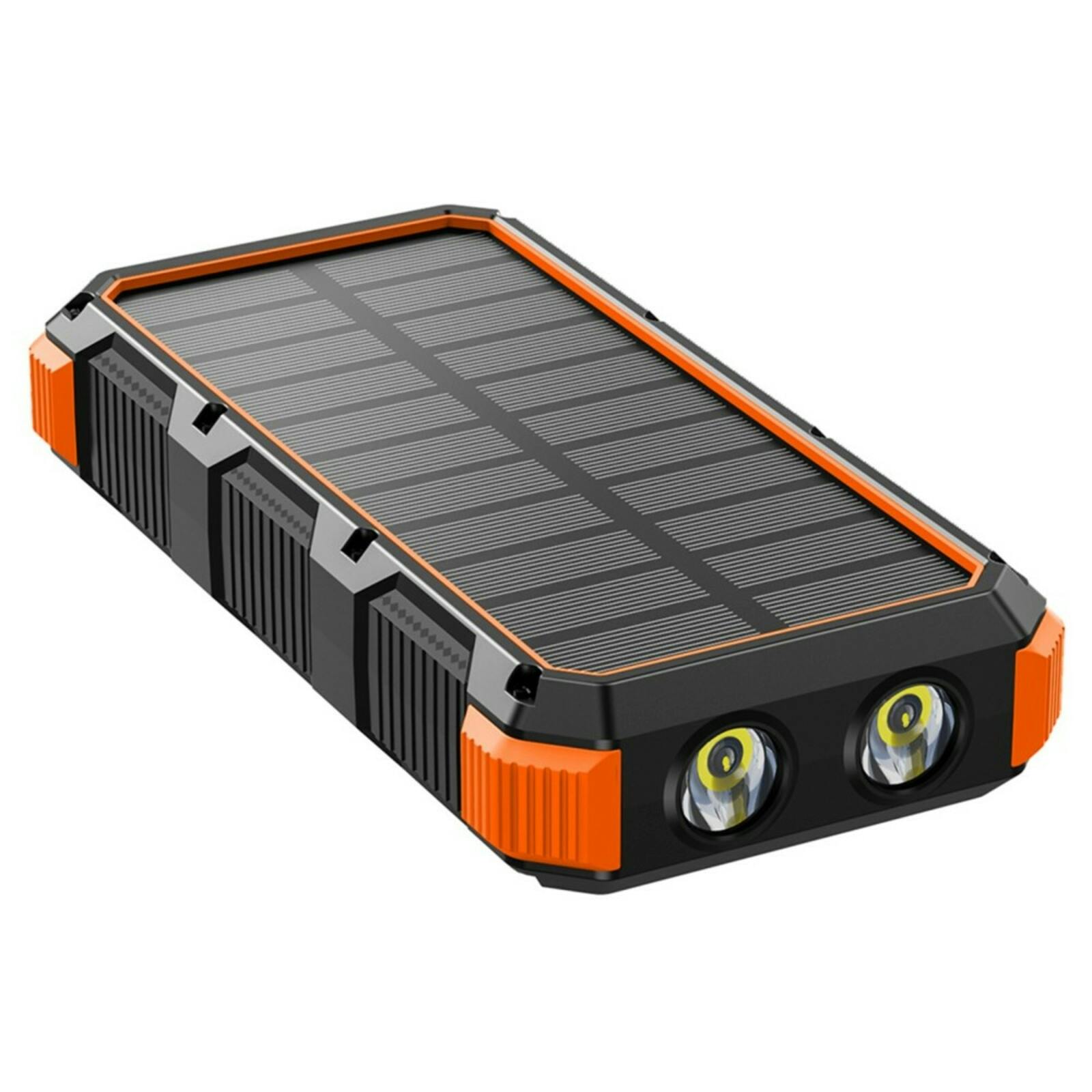 PSOOO 20.000mAh Rugged Solar Charging Powerbank Oranje 20.000 mAh