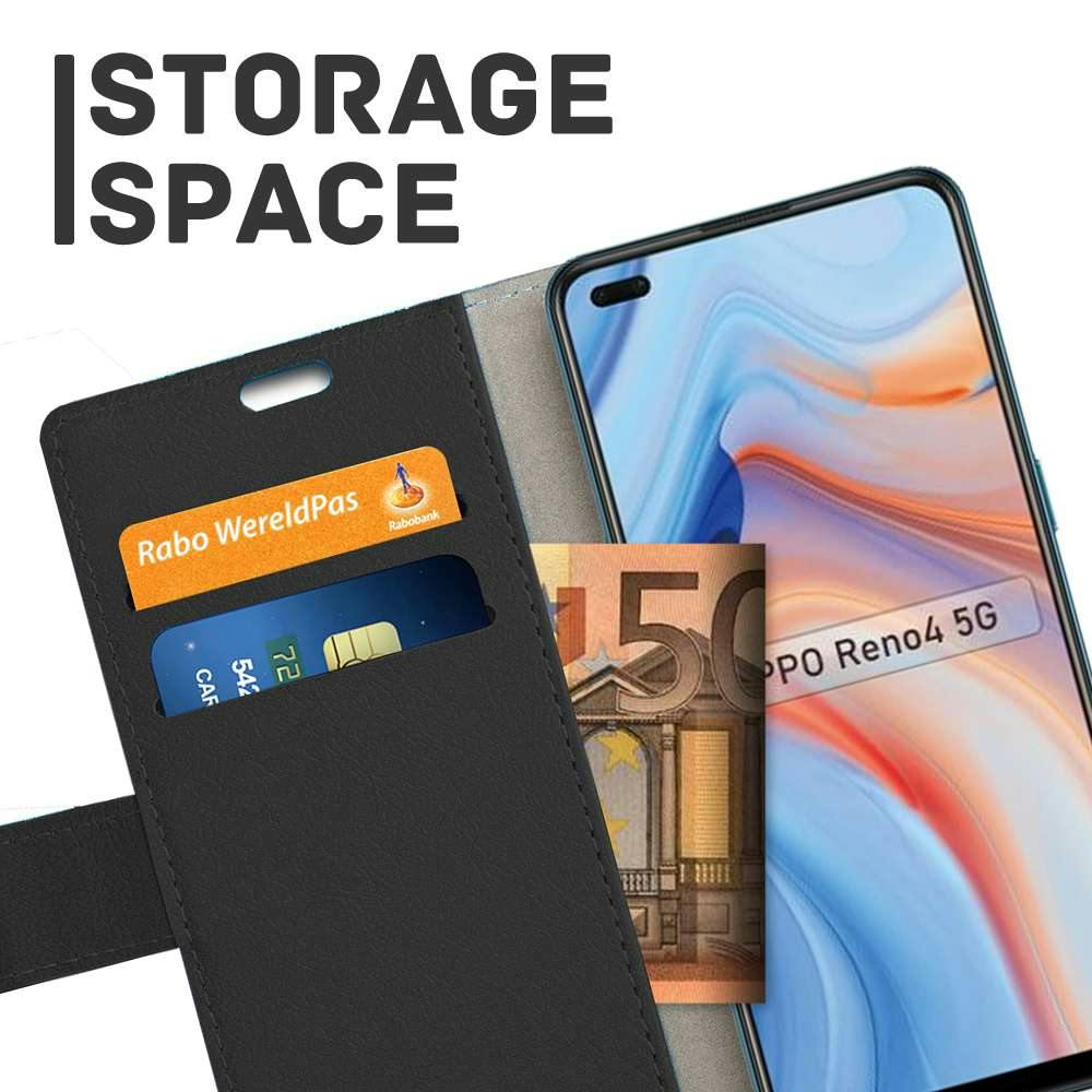 Just in Case OPPO Reno4 Wallet Case Black
