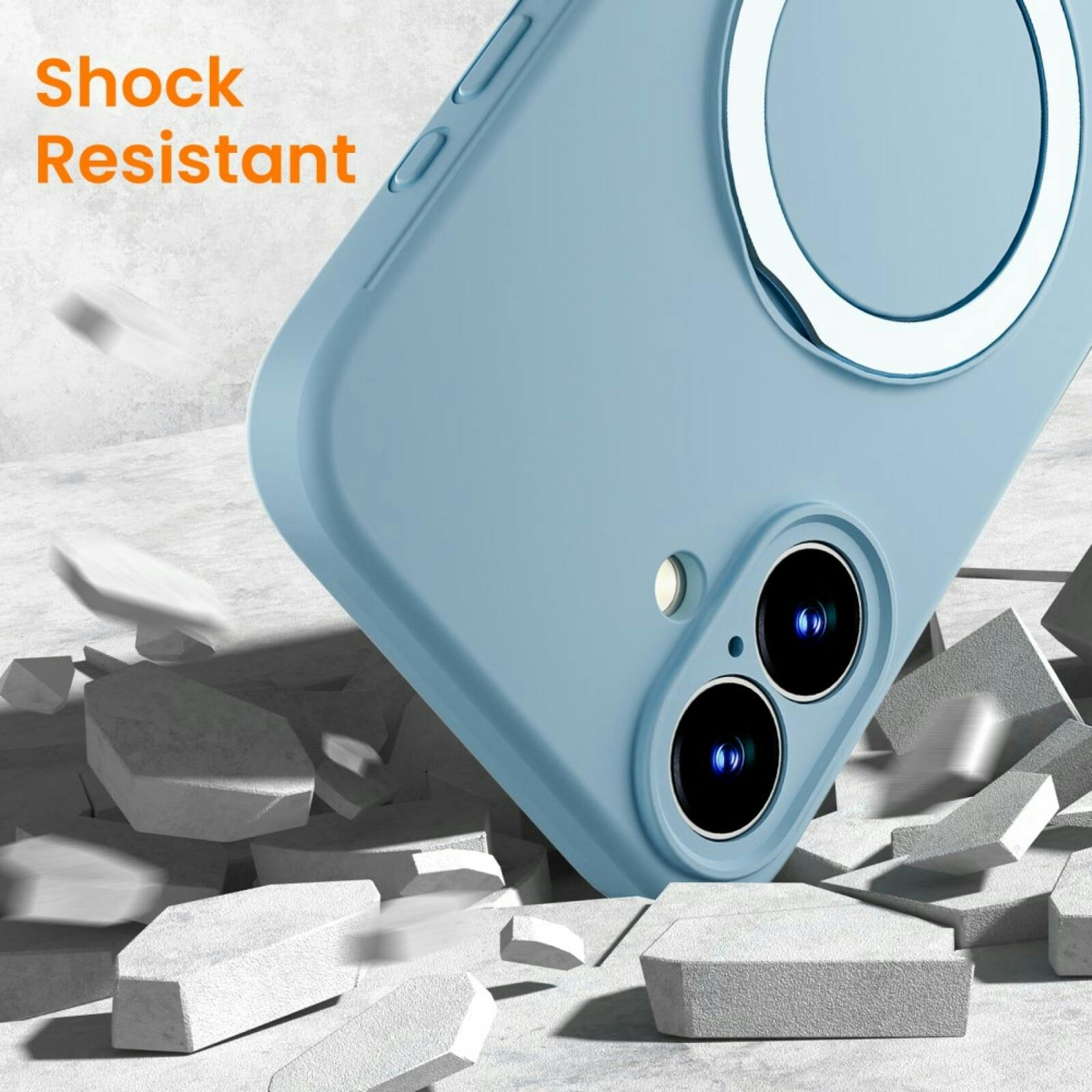 Comfycase Apple iPhone 16 MagSafe Kickstand Cover Blauw