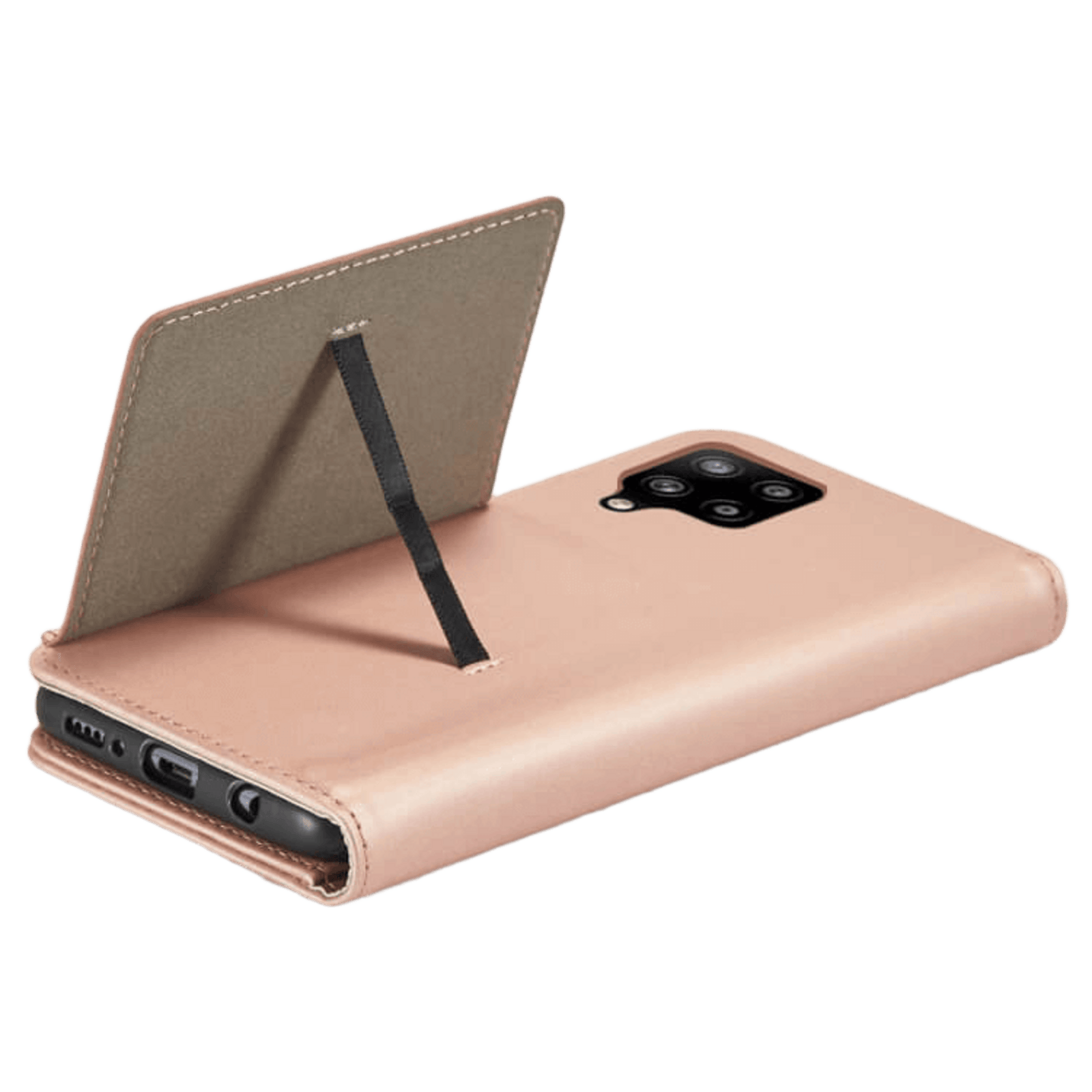 CaseBody Samsung Galaxy A12 Lux Bookcase Hoesje Goud