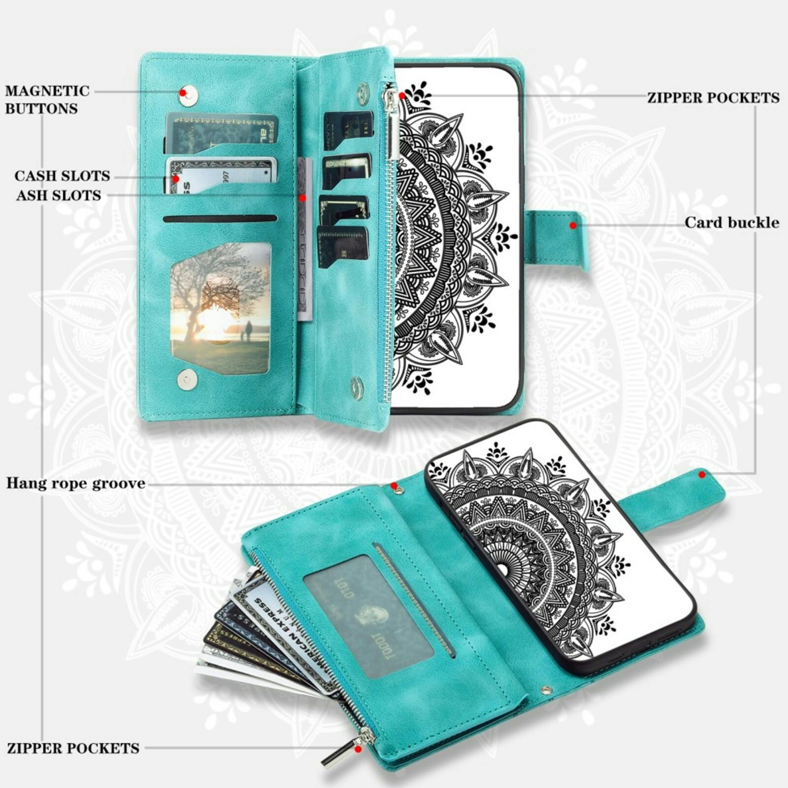 Comfycase Samsung Galaxy A16 Mandala Wallet Groen