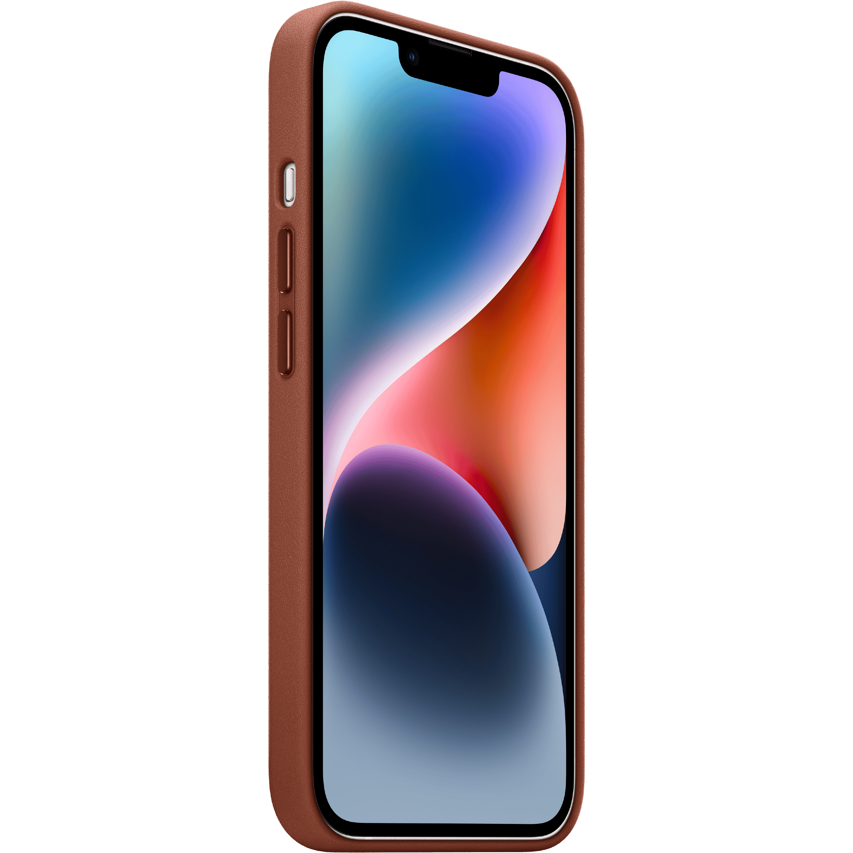 Apple iPhone 14 Plus Leren MagSafe Hoesje Kastanjebruin