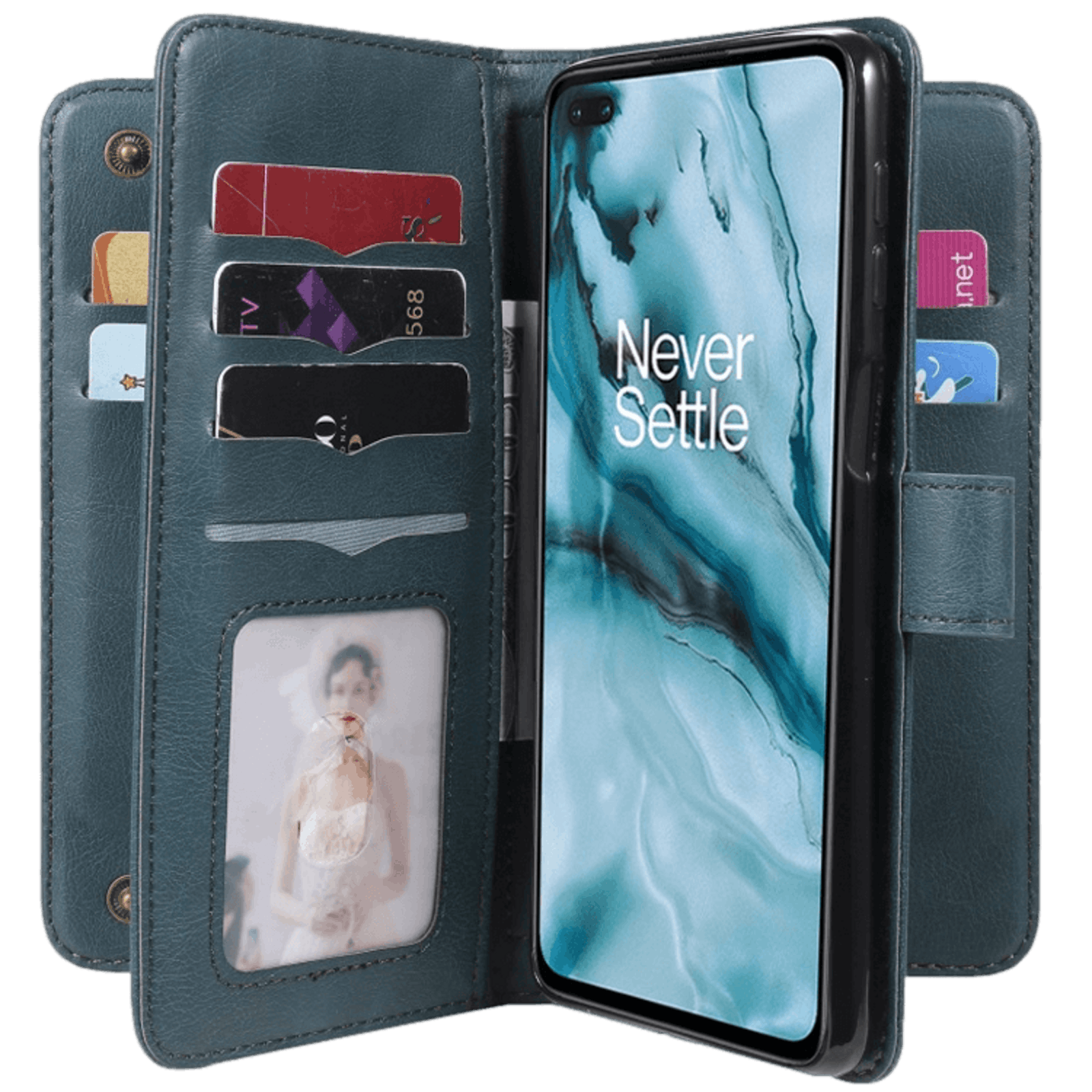 TwoTone OnePlus Nord Luxury Wallet Groen