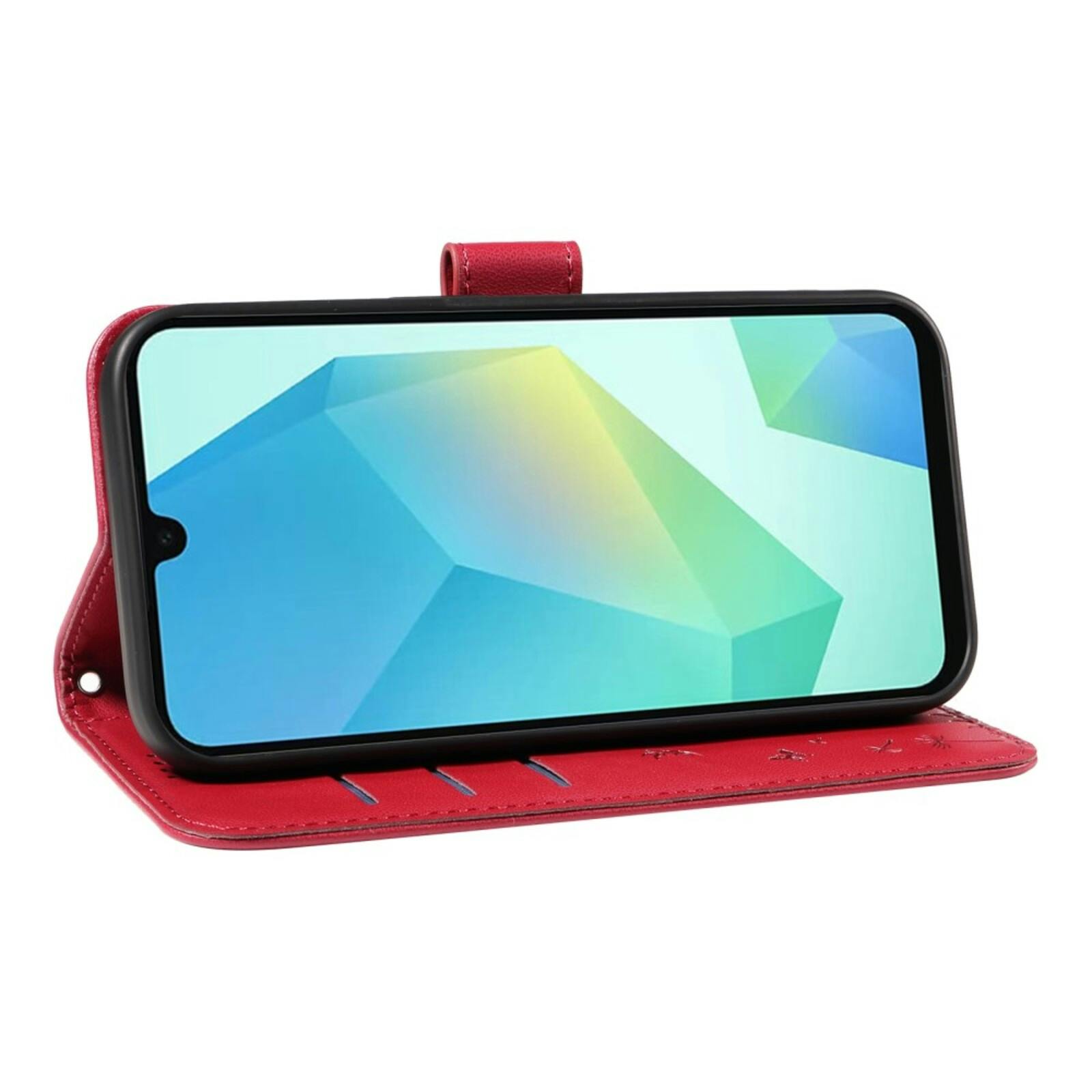 Comfycase Samsung A26 5G / A16 5G Dandelion Bookcase Hoesje Rood