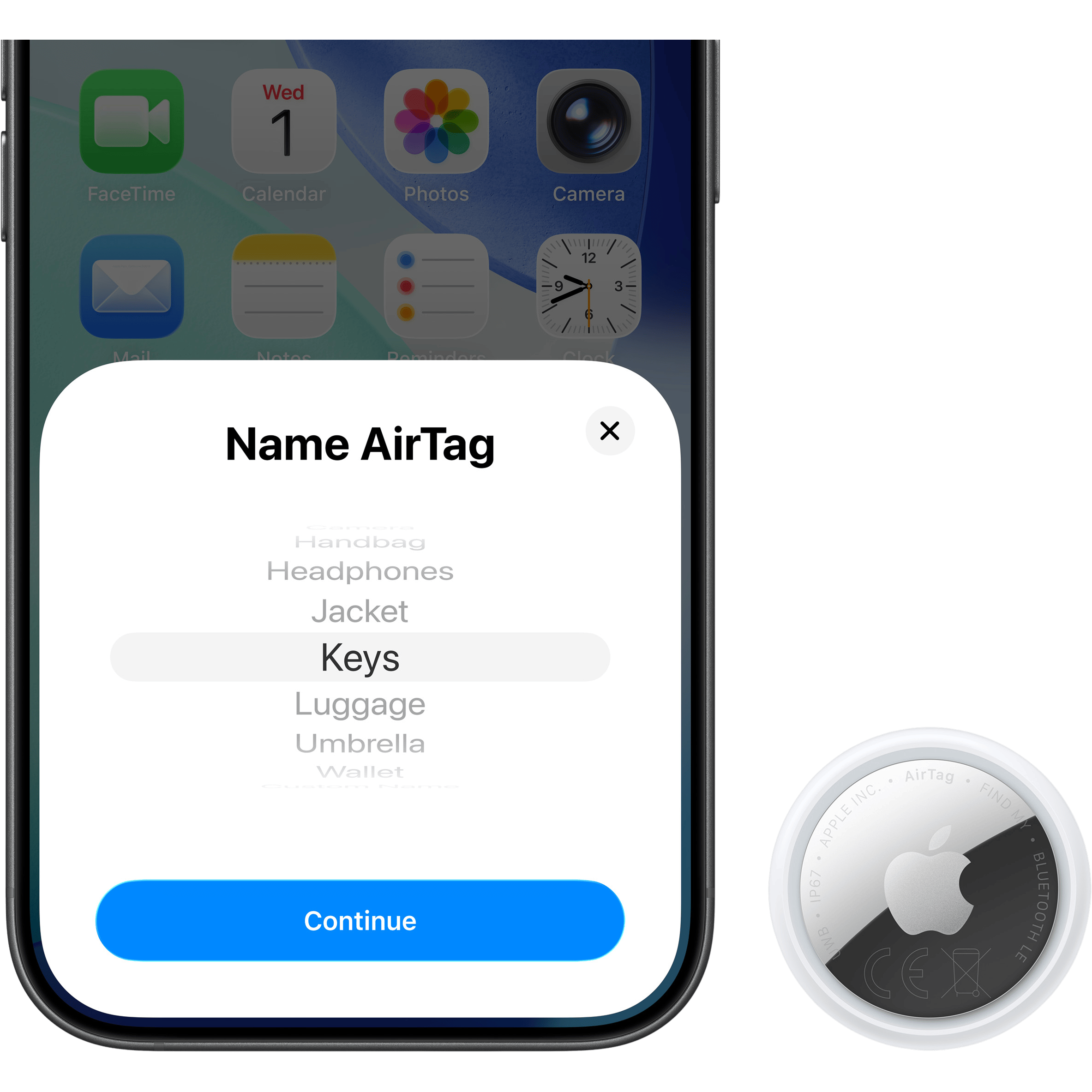 Apple Airtag 2 Wit - Foto in studio