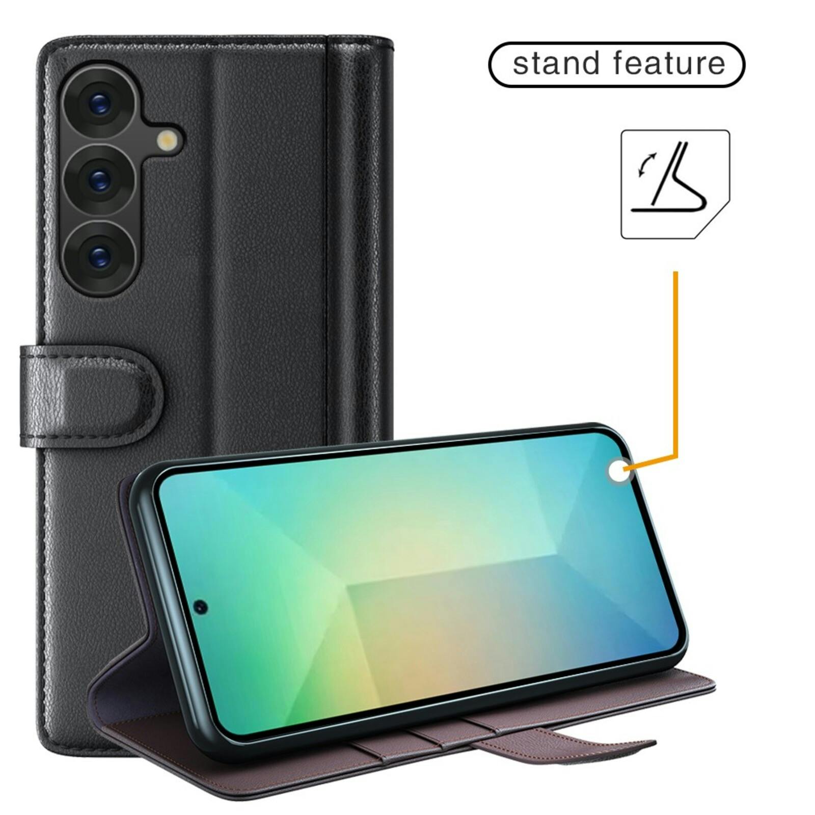 Fonexio Samsung Galaxy 25 Luxe Lederen Book Case Bruin