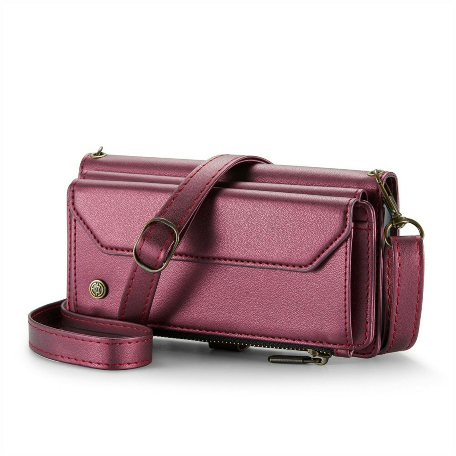 Caseme Samsung S24 Ultra Clutch Wallet met Koord Bordeaux