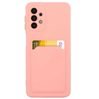 CaseBody Samsung Galaxy A13 4G Telefoonhoesje met Kaarthouder Roze