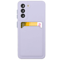 CaseBody Samsung Galaxy S21 FE Telefoonhoesje met Kaarthouder Paars