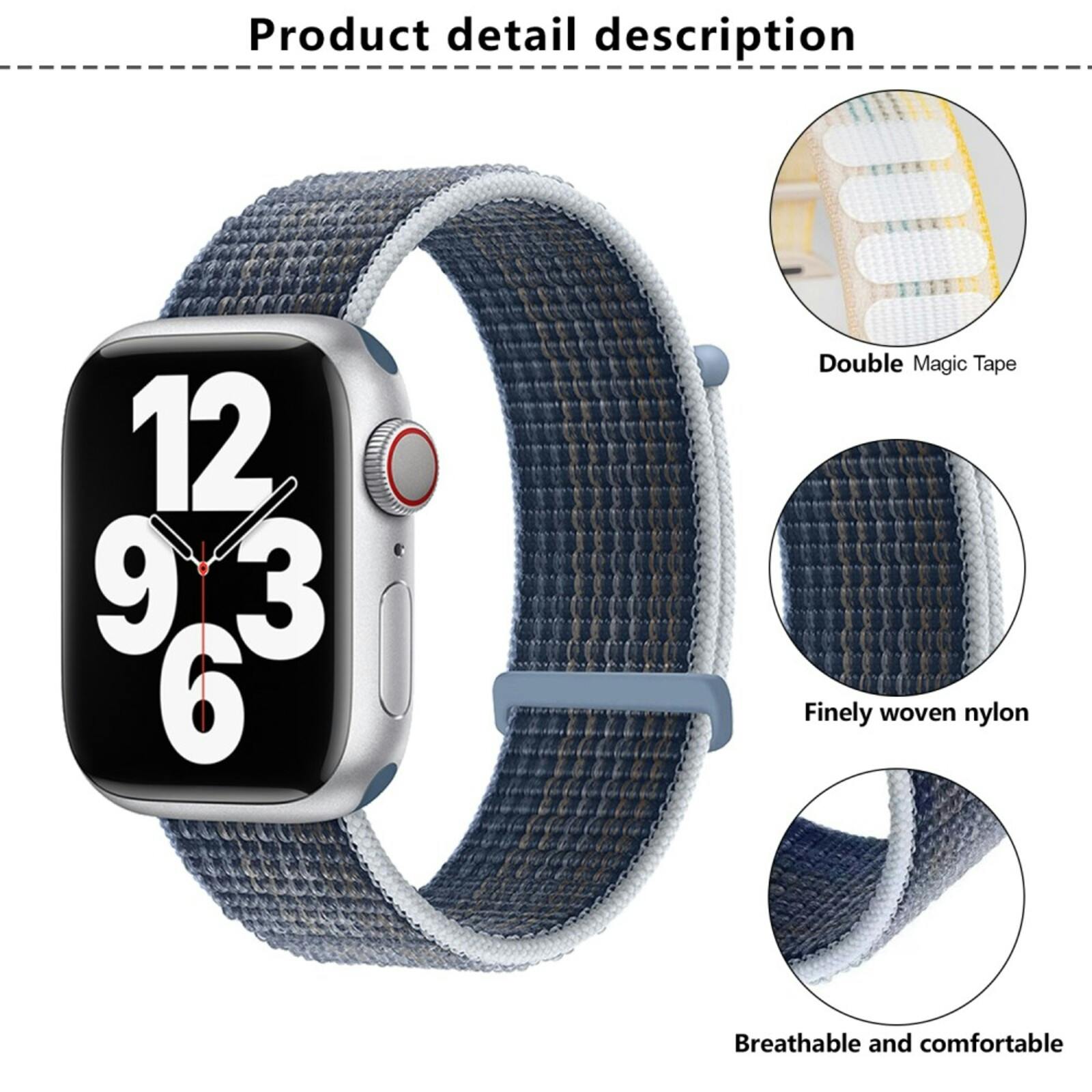 Kalebol Apple Watch Nylon Bandje 41-42mm Groen