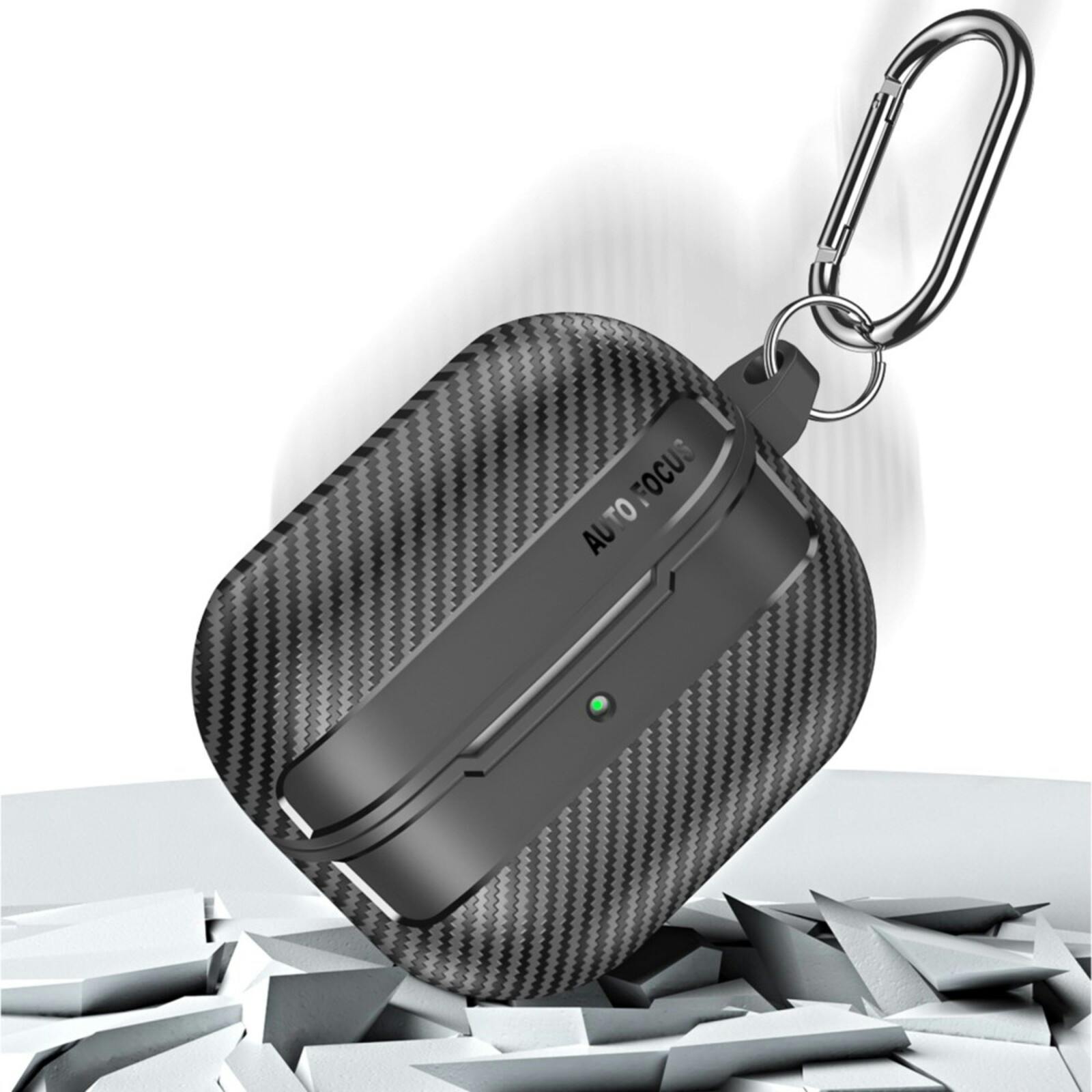 CaseBody Samsung Galaxy Buds3 (Pro) Carbon Shockproof Hoesje Zwart