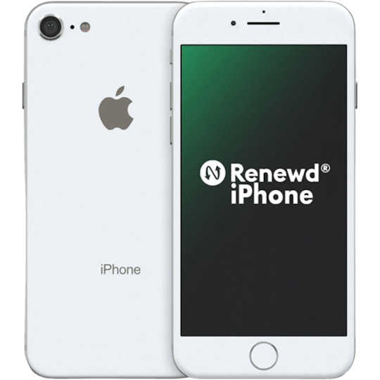 Apple iPhone 8 (Refurbished) Silver - Voorkant & achterkant