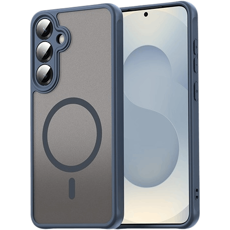 CaseBody Samsung A56 Slim Anti-Shock MagSafe Hoesje Blauw