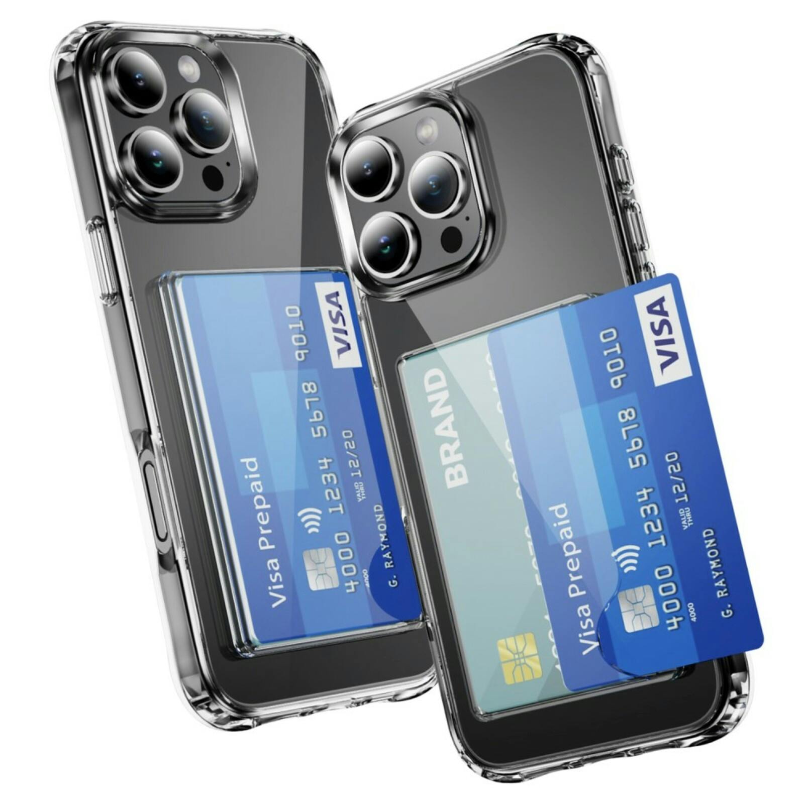 CaseBody Apple iPhone 16 Pro Max Shockproof Hoesje met Pasruimte Transparant