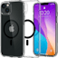 Spigen iPhone 14 Transparant MagSafe Hoesje Zwart - Voorkant & achterkant