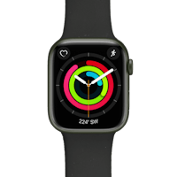 Swipez Apple Watch Siliconen Bandje Zwart - Voorkant