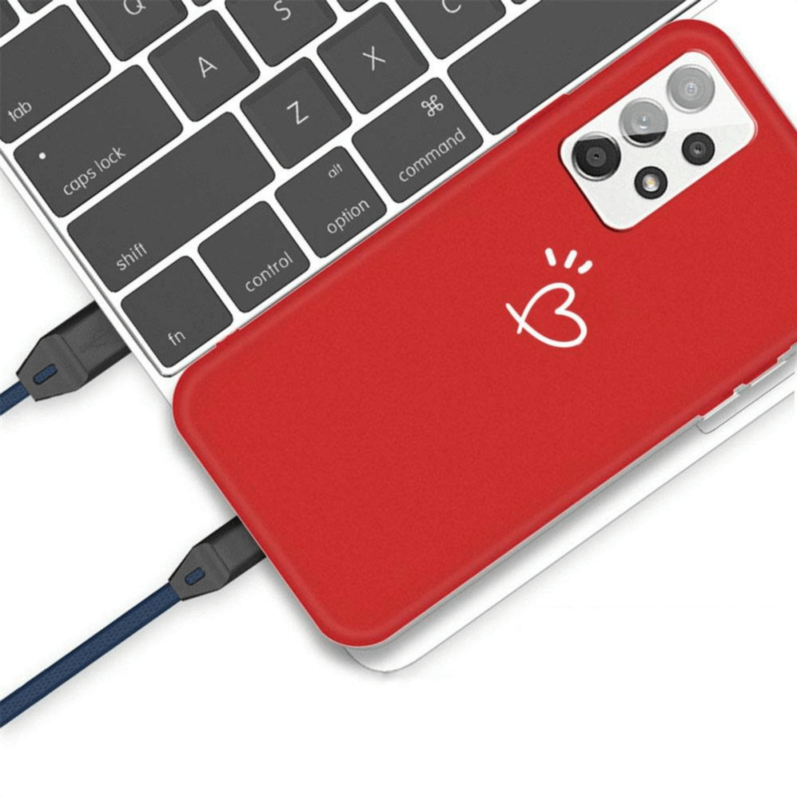 Mocaa Samsung Galaxy A32 love heart case Rood