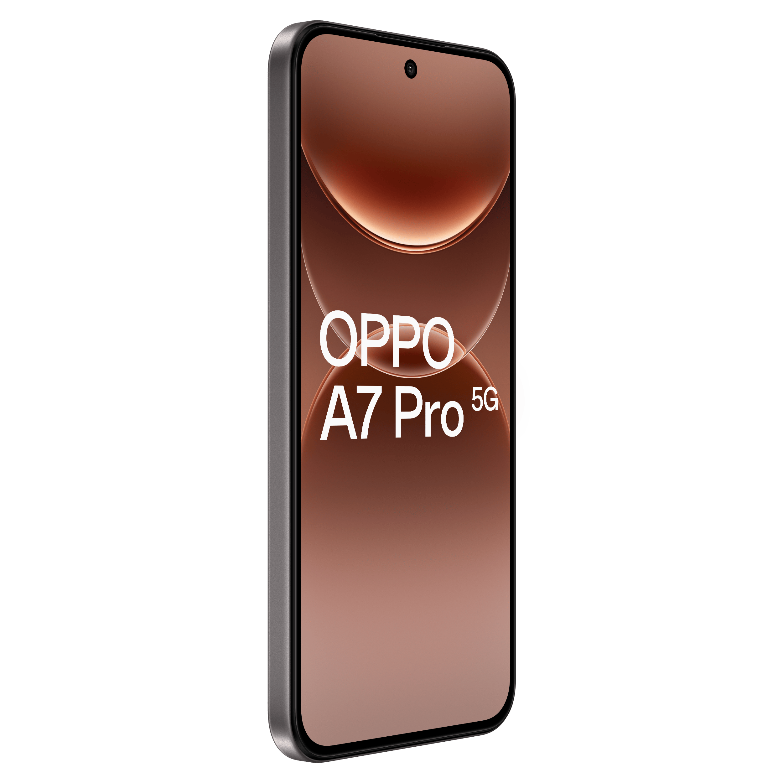 OPPO A7 Pro 5G Shine Titanium - Aanzicht vanaf links
