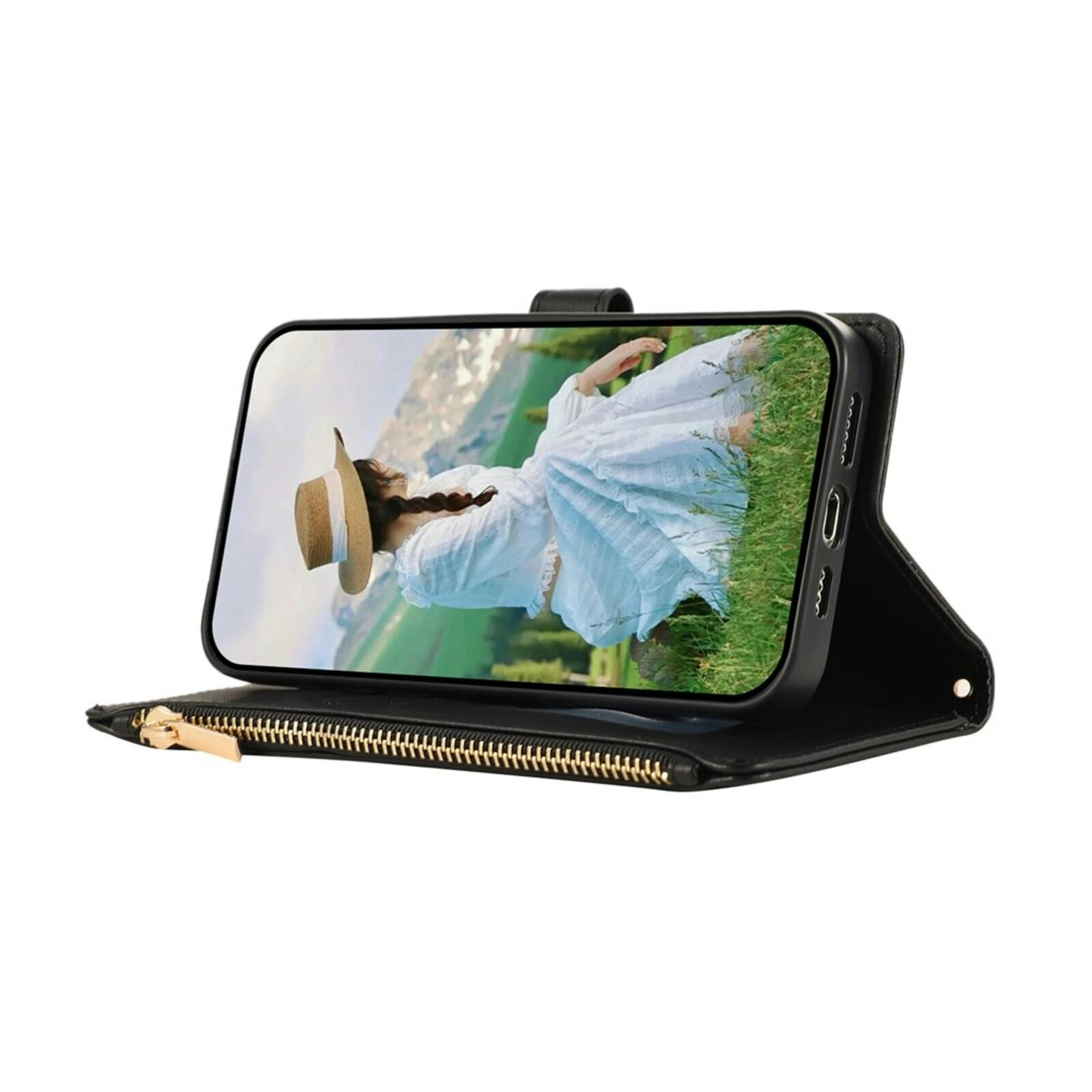 TwoTone Samsung Galaxy A57 Wallet Hoesje Zwart