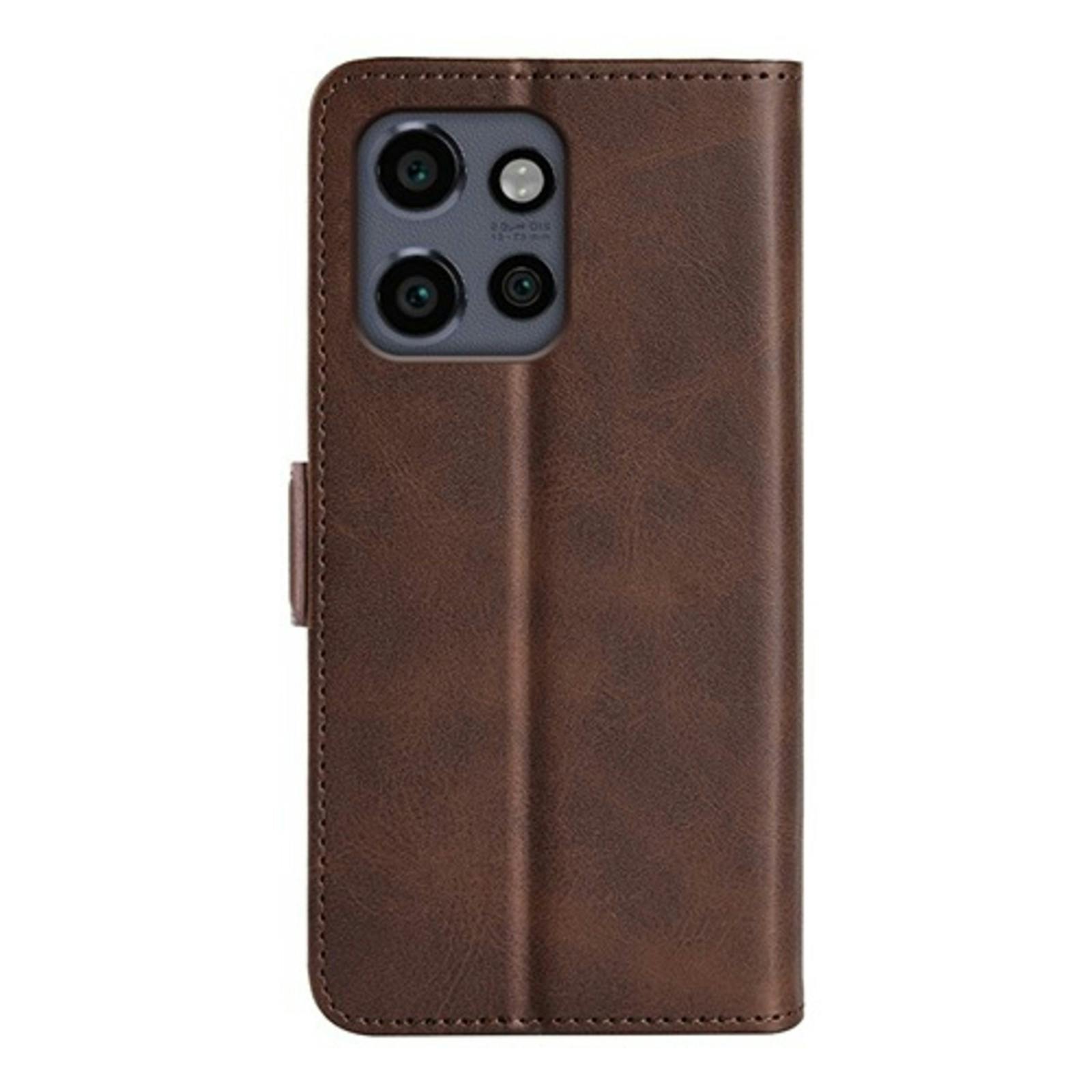 Comfycase Motorola Edge 50 Neo 5G Bookcase Hoesje Bruin