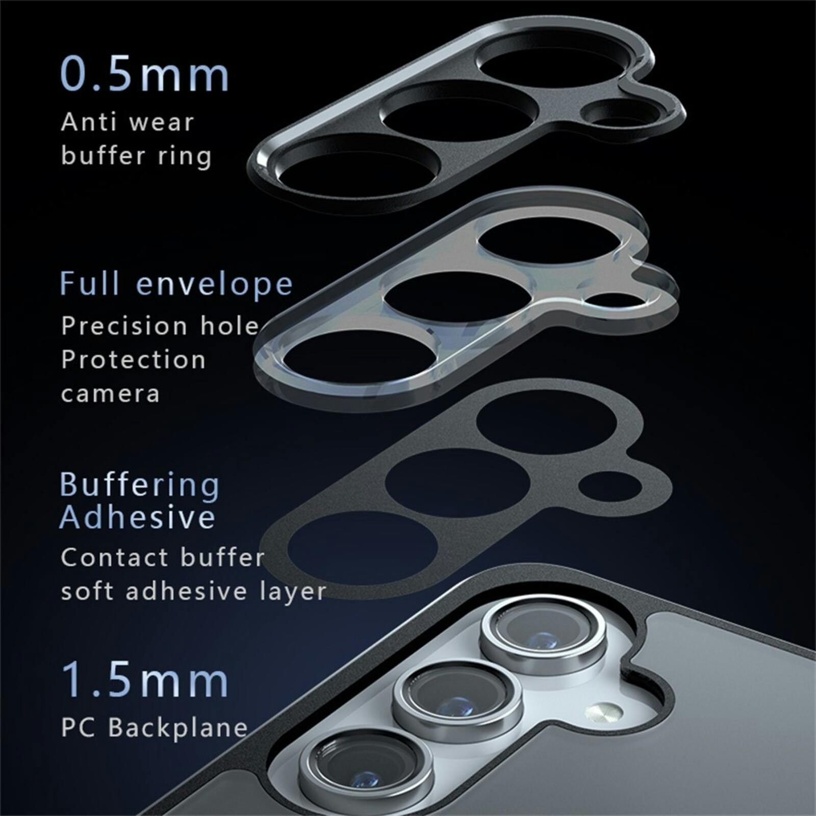 CaseBody Samsung Galaxy S25 MagSafe Mat Hoesje Zwart