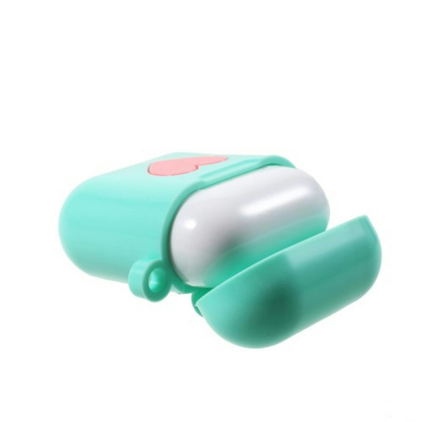 CaseBody Heart Siliconen Beschermhoesje AirPods 1/2 met Haak Groen