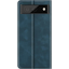 Just in Case Pixel 6a Magnetisch Portemonnee Hoesje Blauw - Achterkant
