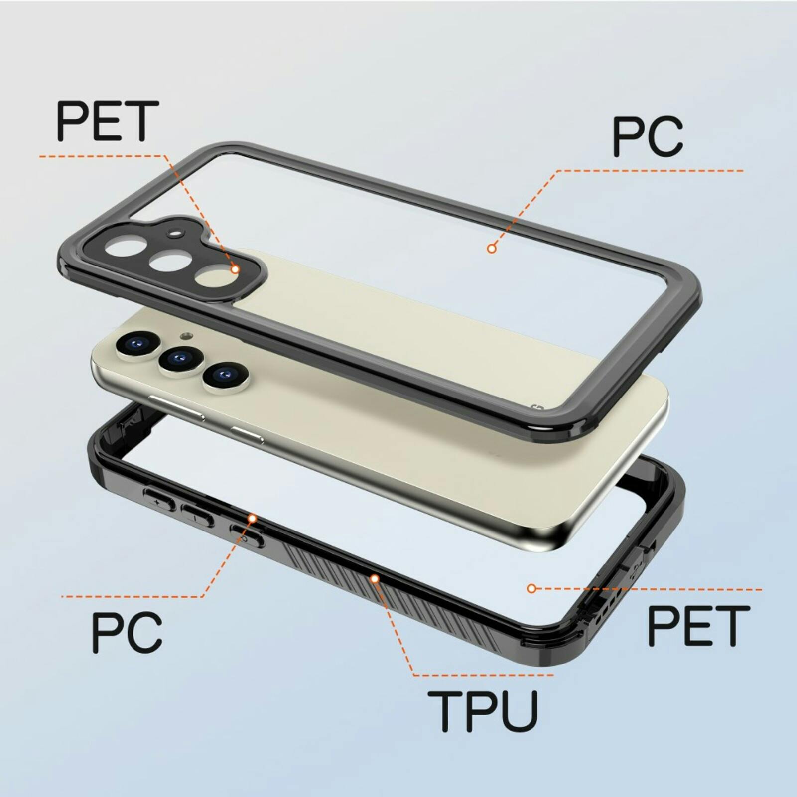 REDPEPPER Samsung S23 FE FS Series Waterproof Case Zwart