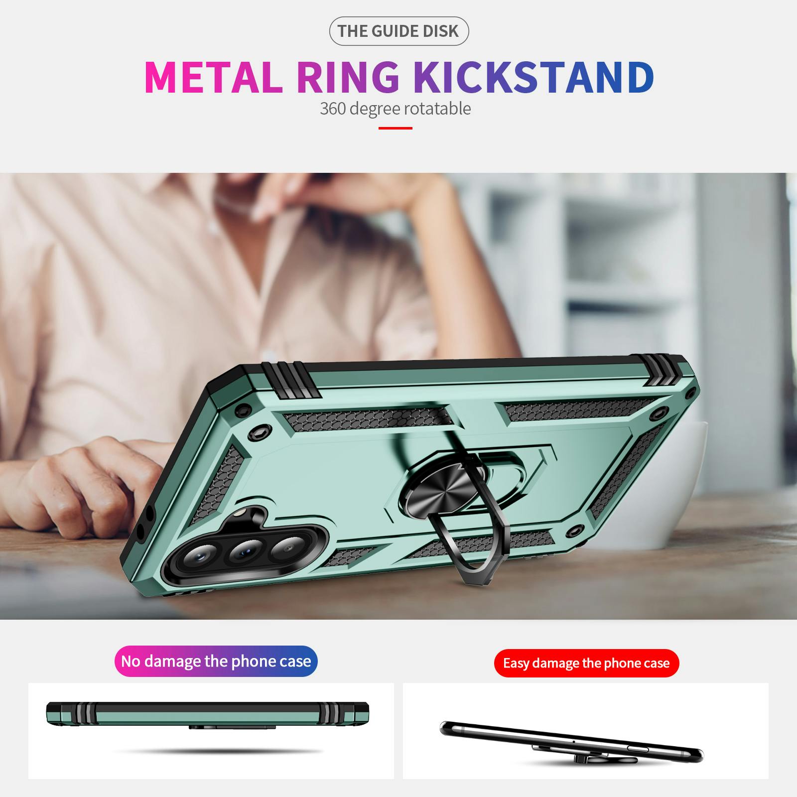 CaseBody Samsung Galaxy A37 Shield Case Groen