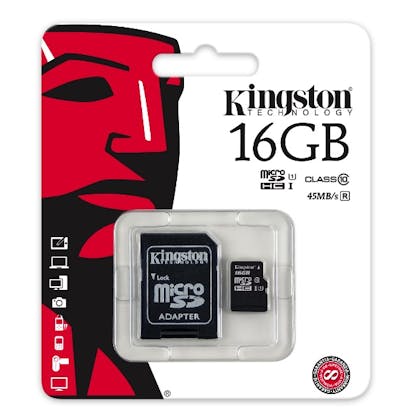 Kingston 16 GB MicroSD Class 10 met adapter
