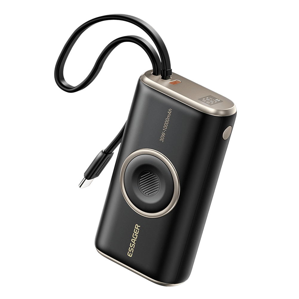 Essager PD 30W Powerbank met Wireless Apple Watch Lader 10.000mAh Zwart
