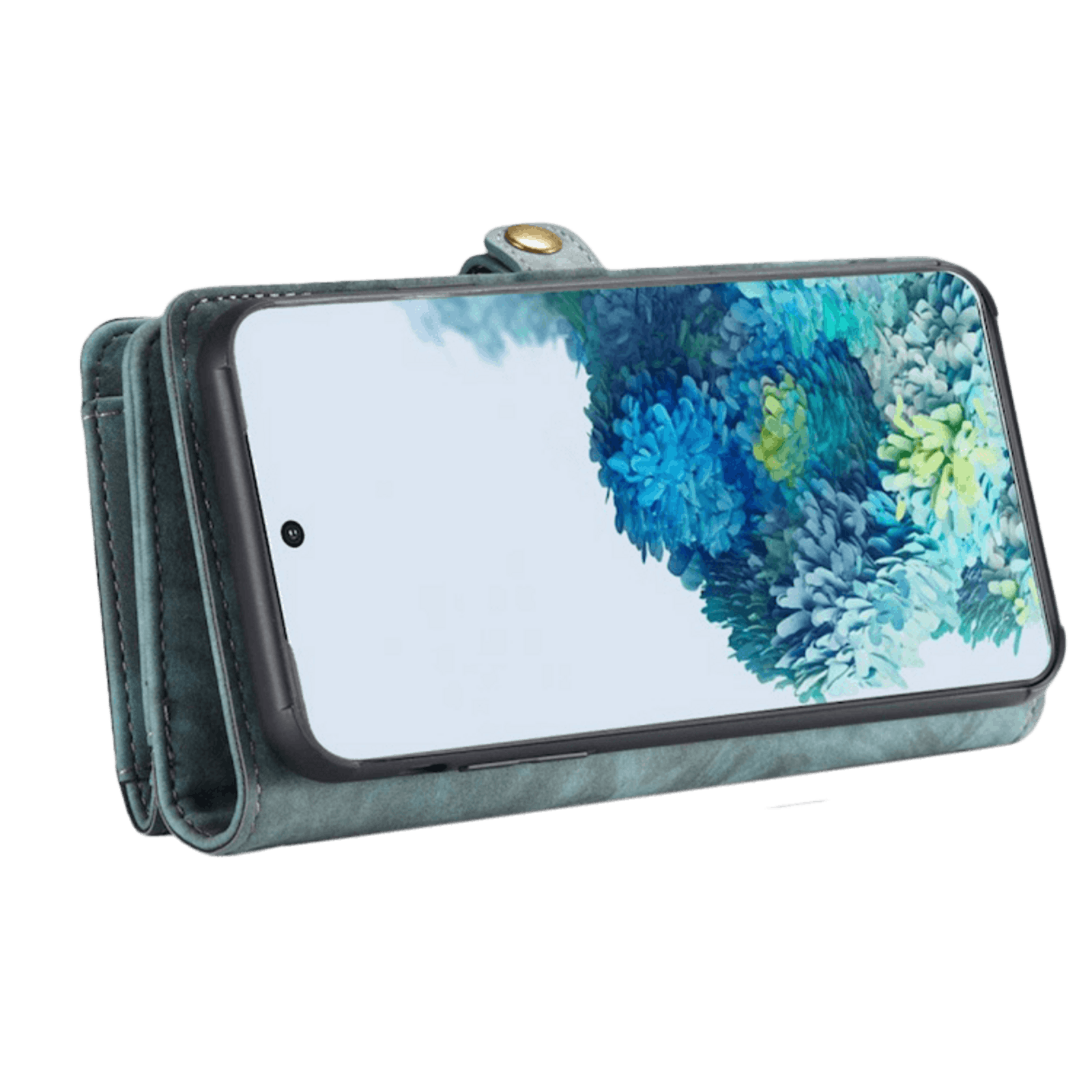 Caseme Samsung Galaxy S20 Ultra Vintage Bookcase Hoesje Blauw