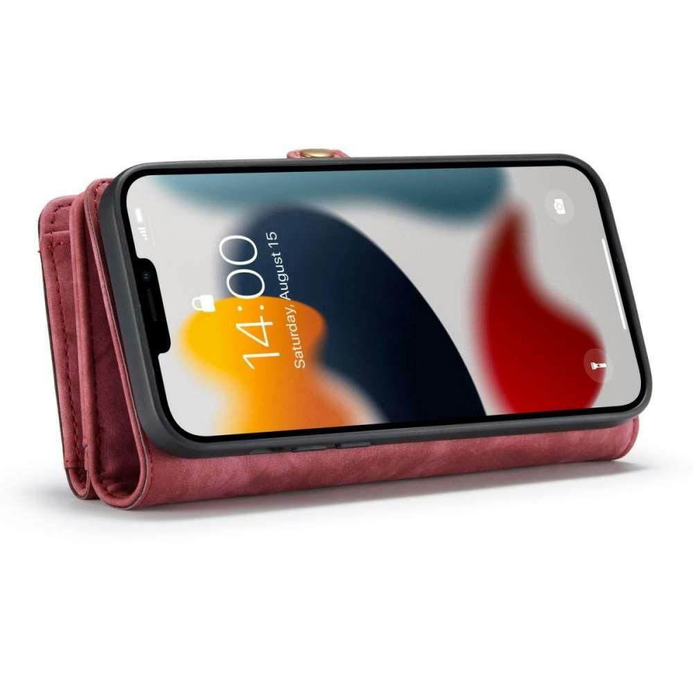 Caseme iPhone 13 Pro Portemonnee Hoesje Alles-in-één Rood