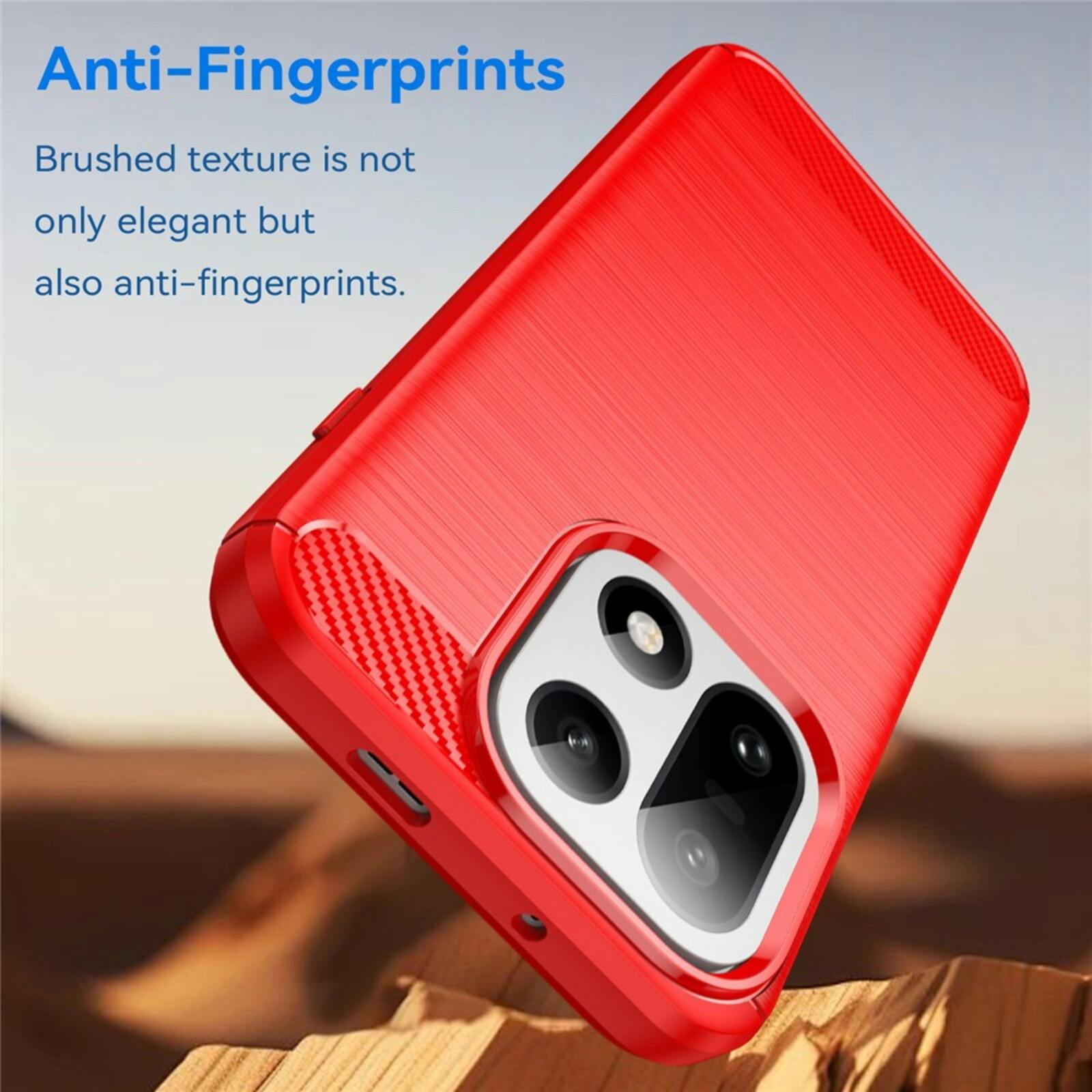 Mocaa OnePlus 15 Schokbestendig Hoesje Rood