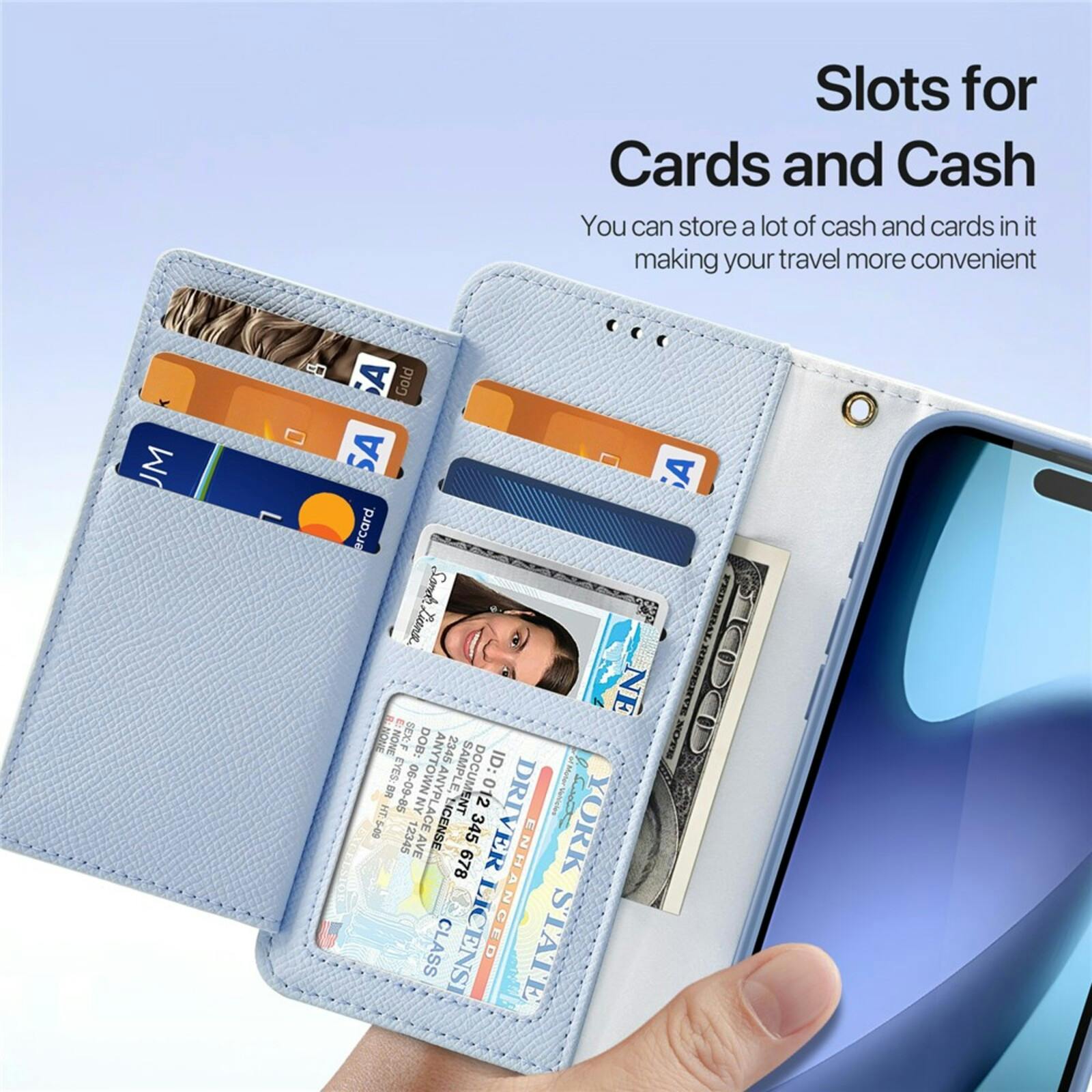 DUX DUCIS Apple iPhone 17 Premium 2-in-1 Bookcase met MagSafe Hoesje Lichtblauw